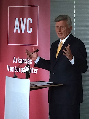 Gov. Mike Beebe at the Little Rock Regional Chamber of Commerce on Tuesday.
