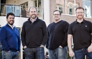 The Pathagility team, which includes (from left) Chad Files, Mark McCuin, Kyle Harrell and Brandon Willis, is targeting labs that analyze individuals' genetic codes.