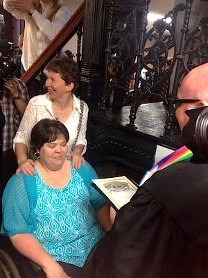 Susan Barr and Shelley Butler on Monday became the first legally married same-sex couple in Pulaski County.