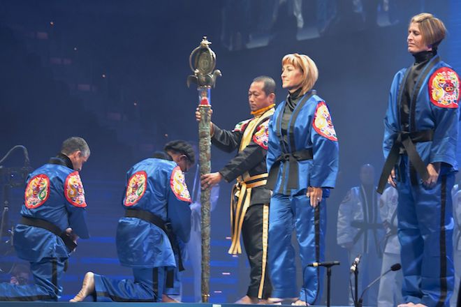 A scene from the&nbsp;American Taekwondo Association's "Strong World Ceremony" in 2012 in Little Rock.