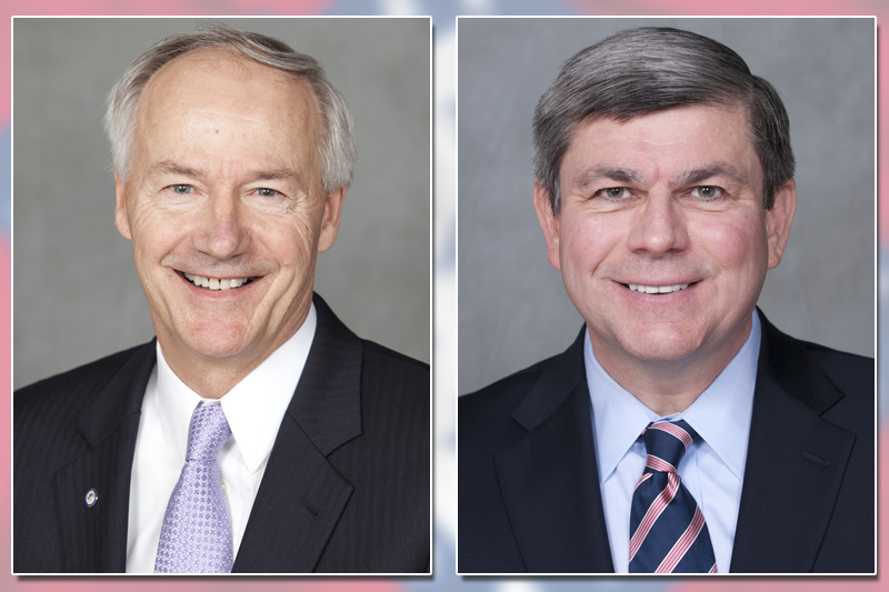 Republican gubernatorial candidate Asa Hutchinson and Democratic candidate Mike Ross