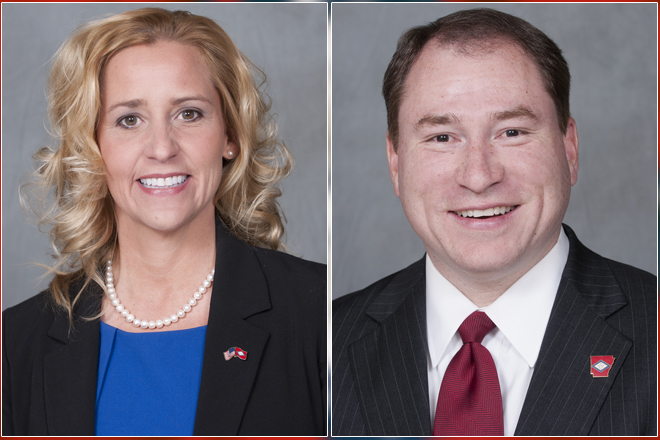 Little Rock lawyers Leslie Rutledge and David Sterling vie for the Republican nomination for Arkansas attorney general.