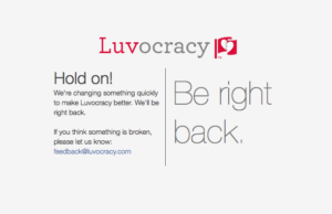 Luvocracy's website today. The firm is being purchased by @WalmartLabs.
