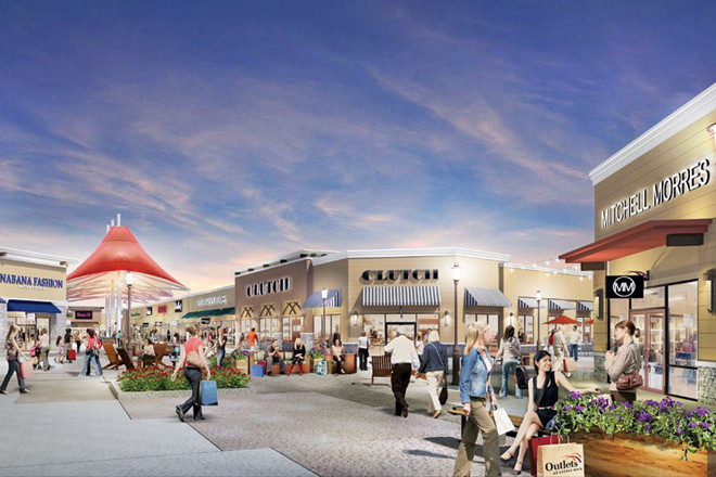 The Outlets at Little Rock, scheduled to open with 325,000 SF of shops at Gateway Town Center, is the first project in Arkansas for New England Development of Newton, Massachusetts.