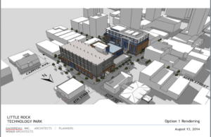 Another view of Option 1 for the Little Rock Tech Park.