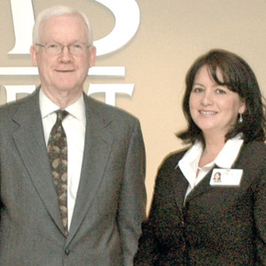 UAMS Northwest Vice Chancellor Peter Kohler, M.D., and Pearl McElfish, director of research at UAMS Northwest.