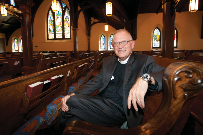 The Rev. Christoph Keller III, interim dean and rector of Trinity Cathedral in Little Rock. | (Photo by Michael Pirnique)