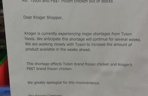 Tyson Foods Inc. says it's dealing with shortages of some of its frozen chicken products. The Springdale-based company says it will be fiscal year 2015 before its frozen chicken operations will be at full capacity.