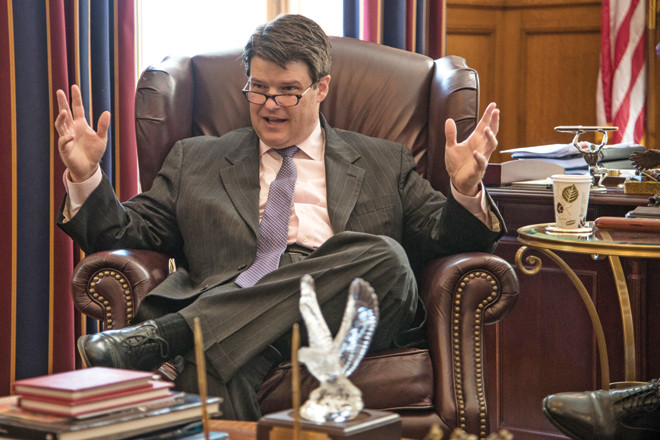 Gov. Mike Beebe and Grant Tennille, executive director of the Arkansas Economic Development Commission, hint that the first batch of good news from a European trade mission should be landing soon.