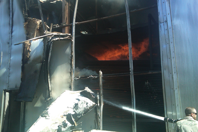 A fire severely damaged the Urbana facility of Anthony Forest Products on June 3, 2013. | (Photo provided by Anthony Forest)