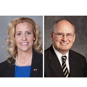GOP Attorney General candidate Leslie Rutledge, Pulaski County Clerk Larry Crane