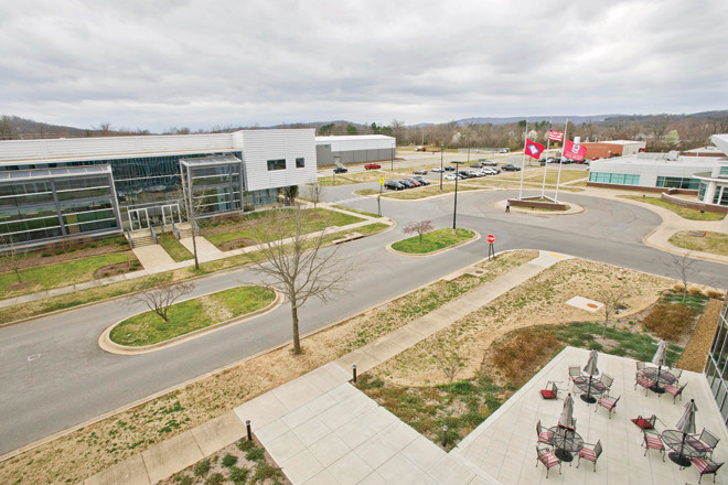 Currently 38 companies and nearly 200 employees are based at the Technology Park on the University of Arkansas campus in Fayetteville. | (Photo by Beth Hall)