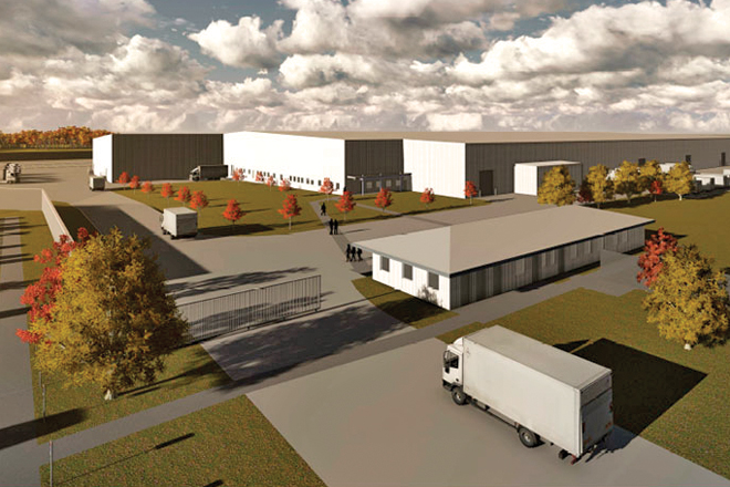 Artist&rsquo;s rendering of the new FedEx Distribution Center in Little Rock.