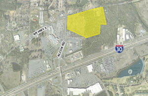 Construction of a new Kroger Marketplace in Benton is planned with an adjacent retail center, shown shaded in yellow above (area approximate.)