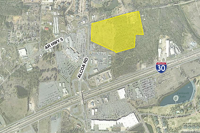 Construction of a new Kroger Marketplace in Benton is planned with an adjacent retail center, shown shaded in yellow above (area approximate.)