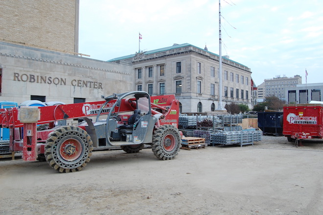 The Robinson Center Music Hall is in the middle of a two-year renovation. Officials say the $68 million overhaul should be completed by November 2016.