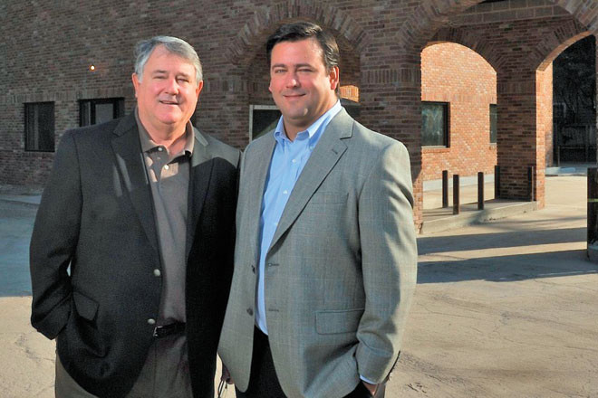 Lex Golden, chairman and CEO of Acme Holding Co., and his son, Alex, president and CEO of Acme&rsquo;s prime asset: Allied Bank.