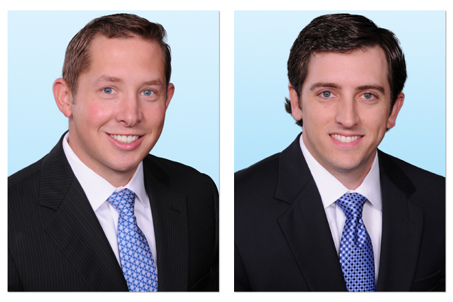Colliers International promoted Lee Strother (left) and Drew Holbert to principals at its Little Rock office.