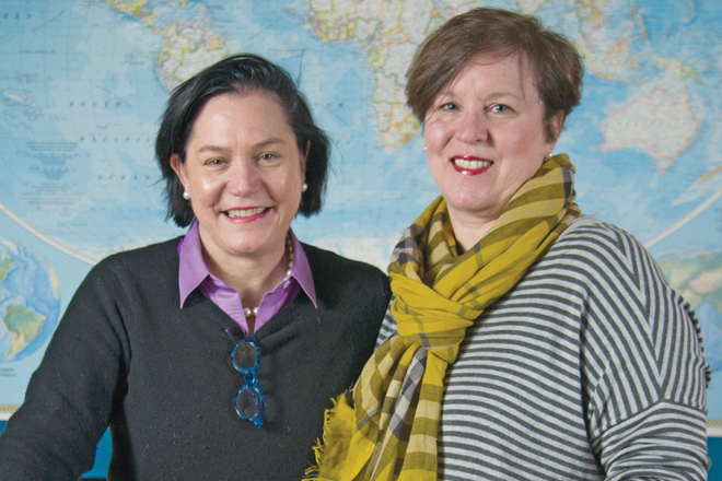 Ellison Poe, left, and&nbsp; Margaret Kemp of Poe Travel in Little Rock say that about 35 percent of their business is corporate travel.&nbsp;