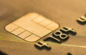 A credit card embedded with an EMV chip no longer needs a magnetic strip to make a transaction.