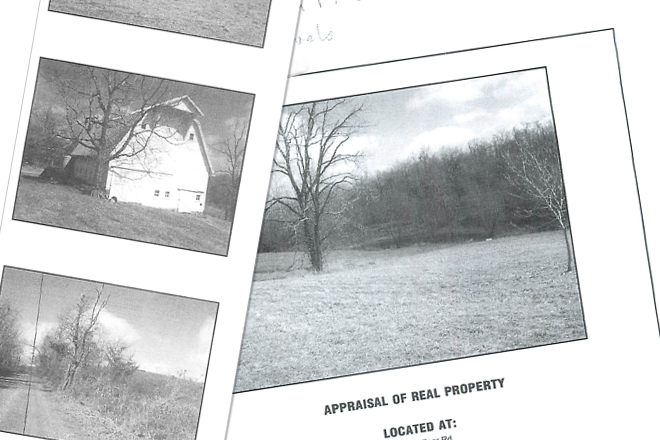 Ozark Regional Land Trust says it was due to inherit the 33-acre tract near Greenland (pictured above) from Benjamin Johnson, a Sherwood man who died in 2011. Instead, the family trust of Johnson sold it to another party for $125,000.