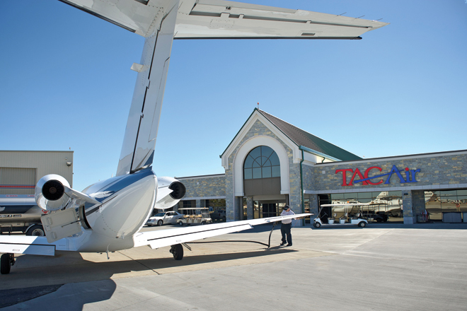 The look of TAC Air&rsquo;s facility in Lexington, Kentucky, provides a glimpse of the makeover to come at its Little Rock FBO. Details are still being sorted out for the construction expected to start later this year.