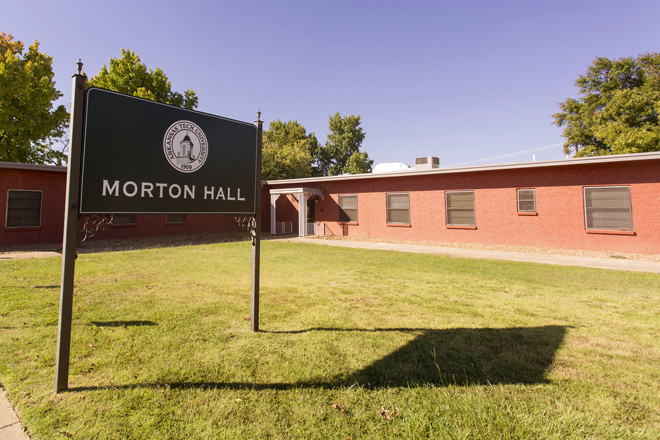 Morton Hall, named after Michael Morton, serves Arkansas Tech-Ozark students in Russellville.