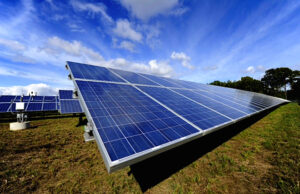An example of the solar panels used in a solar power plant proposed by Entergy Arkansas.