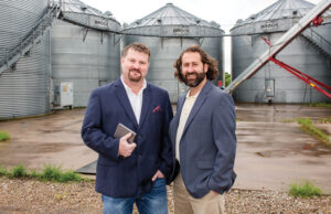 Cotton Rohrscheib, left, is the COO and Layne Fortenberry is the CEO of Grainster, which helps farmers find buyers for the right price as an online marketplace by cutting out the middleman.