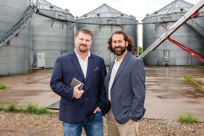 Cotton Rohrscheib, left, is the COO and Layne Fortenberry is the CEO of Grainster, which helps farmers find buyers for the right price as an online marketplace by cutting out the middleman.