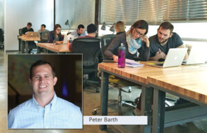 Iron Yard students train at a class in Austin, Texas. Inset, CEO Peter Barth, who says the coding school isn't returning to Little Rock.&nbsp;