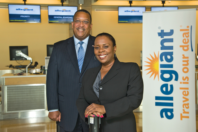 Clinton National Airport&rsquo;s Ron Mathieu and T.J. Williams worked to expand Allegiant&rsquo;s offerings and continue to court other airlines.