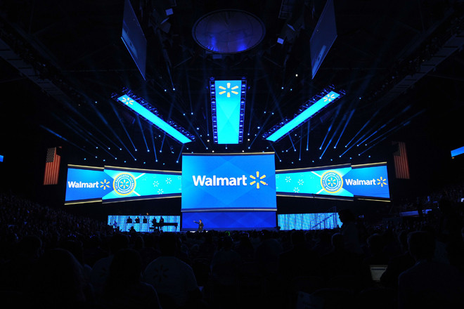 The 2014 Wal-Mart Stores Inc. shareholders meeting was held inside Bud Walton Arena.