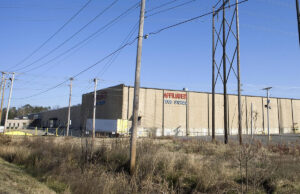 The former Affliated Food Stores warehouse at 12103 I-30 in Little Rock, photographed in 2012. The site is now used as a facility for CalArk.