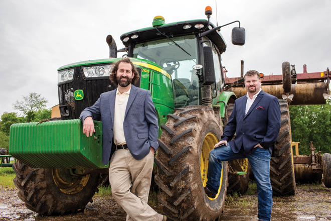 Grainster said it will help farmers and grain buyers in an online marketplace. Layne Fortenberry, left, is Grainster&rsquo;s founder and CEO and Cotton Rohrscheib is COO.