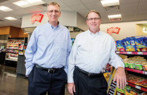 Doug Hendrix, left, and his brother David Hendrix in 1997 founded Summerwood Partners of Bryant, which owns  and operates Big Red convenience stores and which is No. 47 on the list of the largest private companies in Arkansas.