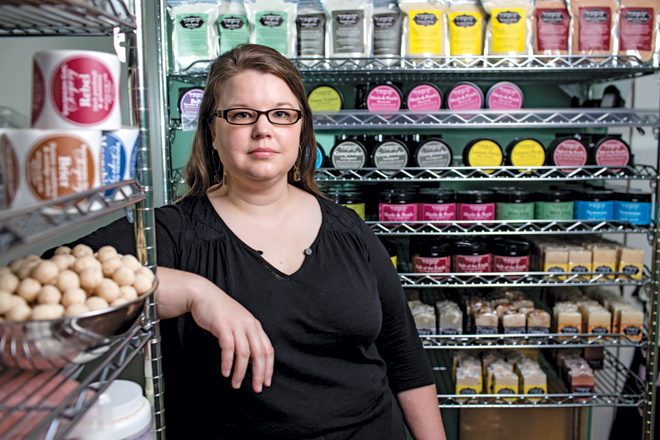 Stephanie Hamling, owner of Southern Girl Soapery, sells her products through Bourbon & Boots. Hamling and other vendors said they were owed money when B&B was acquired by a new owner.&nbsp;