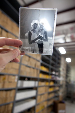 One of the tens of thousands of negatives inside John Rogers' archive in North Little Rock.