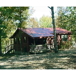 The Ozark Mountain cabin owned by John Rogers at 438 Yeoman Drive in southeastern Searcy County.