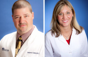 Dr. Andrew Coble and nurse Sammie Cribbs, both of North Arkansas Regional Medical Center in Harrison.