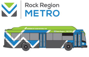 The Central Arkansas Transit Authority will officially announce its new name and look in August. Transportation firm Nelson/Nygaard Consulting Associates recommended the above motif in a February brand development presentation.
