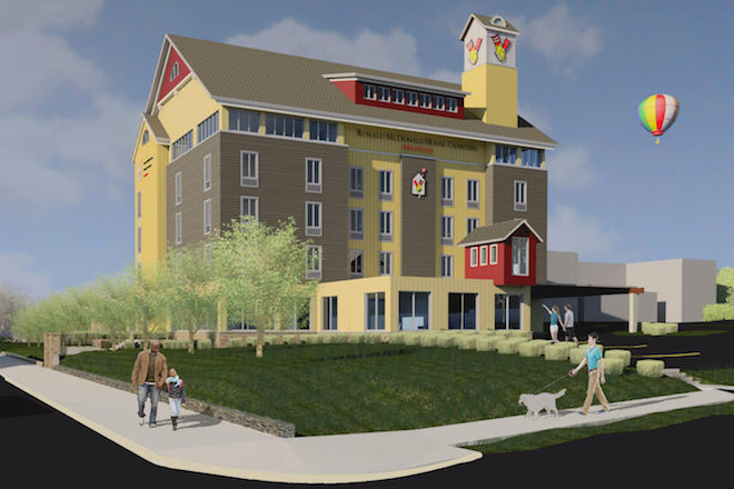 A digital rendering of the new Ronald McDonald House being constructed in Little Rock.