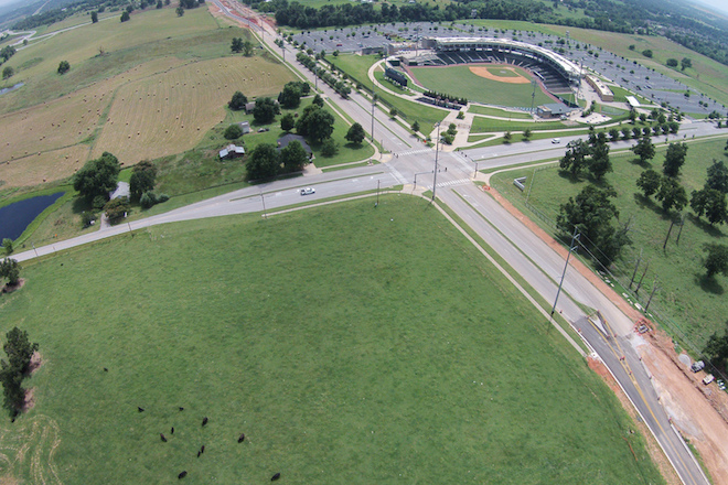 Arkansas Children's Hospital provided this photo of the site of its planned $100 million hospital in Springdale. The site, donated by the George family, is near&nbsp;Arvest Ballpark, the home field for the Northwest Arkansas Naturals