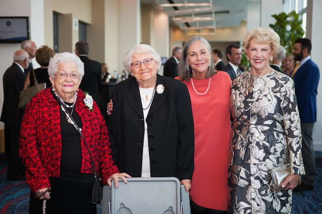 From left to right: Mary Ann Ritter Arnold, Dr. Mary Good, Alice Walton and Johnelle Hunt.