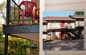 The six-unit High Point Terrace apartment complex at 922 Hughes St. in Fayetteville.