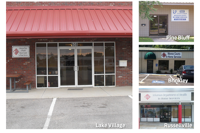 The Arkansas Department of Health lists 16 in-home health care locations throughout the state, including the four above.