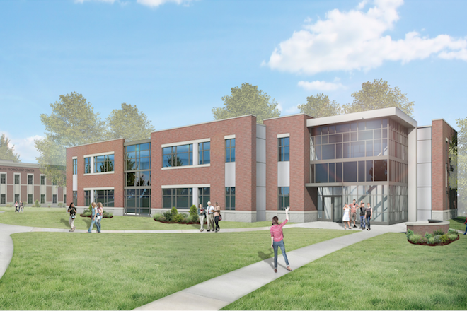 A rendering of John Brown University's planned $6 million Health Sciences Building.