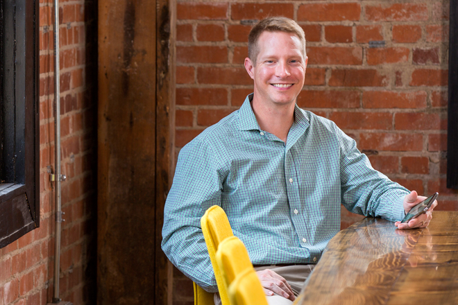 John James in Fayetteville&rsquo;s Old Post Office: &ldquo;We turn startups into businesses.&rdquo;