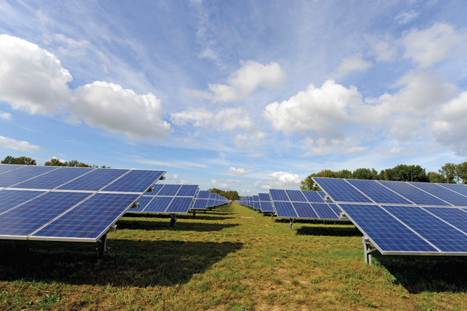 Solar panels similar to these will be installed at an 81-megawatt facility in Arkansas County if Entergy Arkansas receives approval for the project.