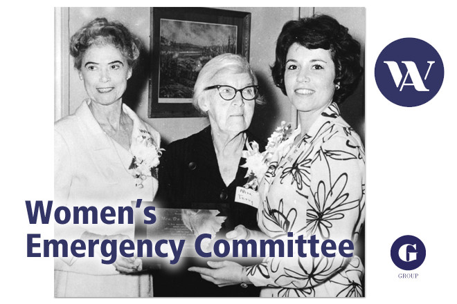 Women’s Emergency Committee to Open Our Schools members Vivion L. Brewer, Adolphine Fletcher Terry, and Pat House (left to right); November 2, 1963.